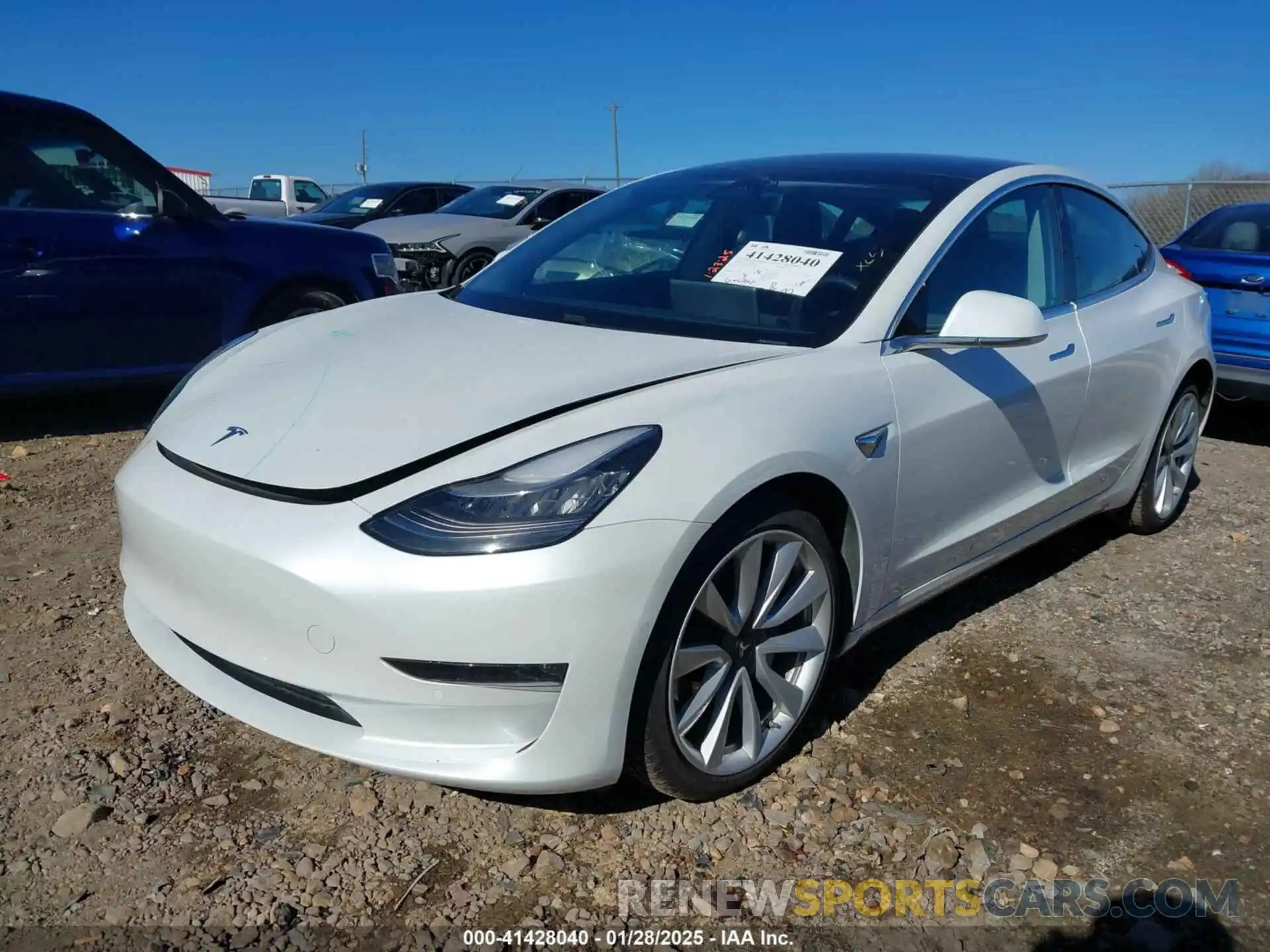 2 Photograph of a damaged car 5YJ3E1EB9LF746824 TESLA MODEL 3 2020