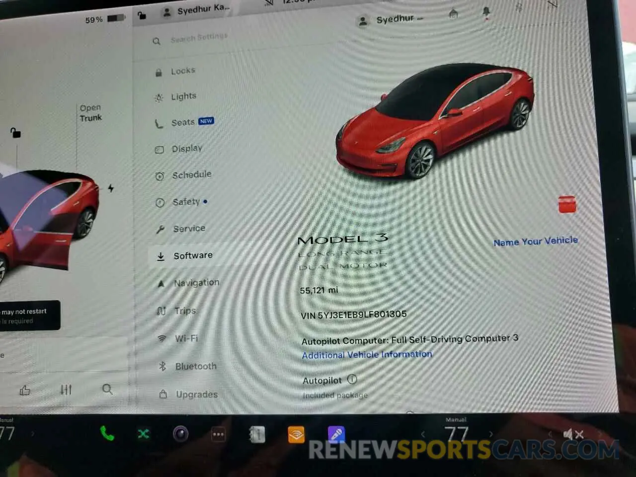 9 Photograph of a damaged car 5YJ3E1EB9LF801305 TESLA MODEL 3 2020