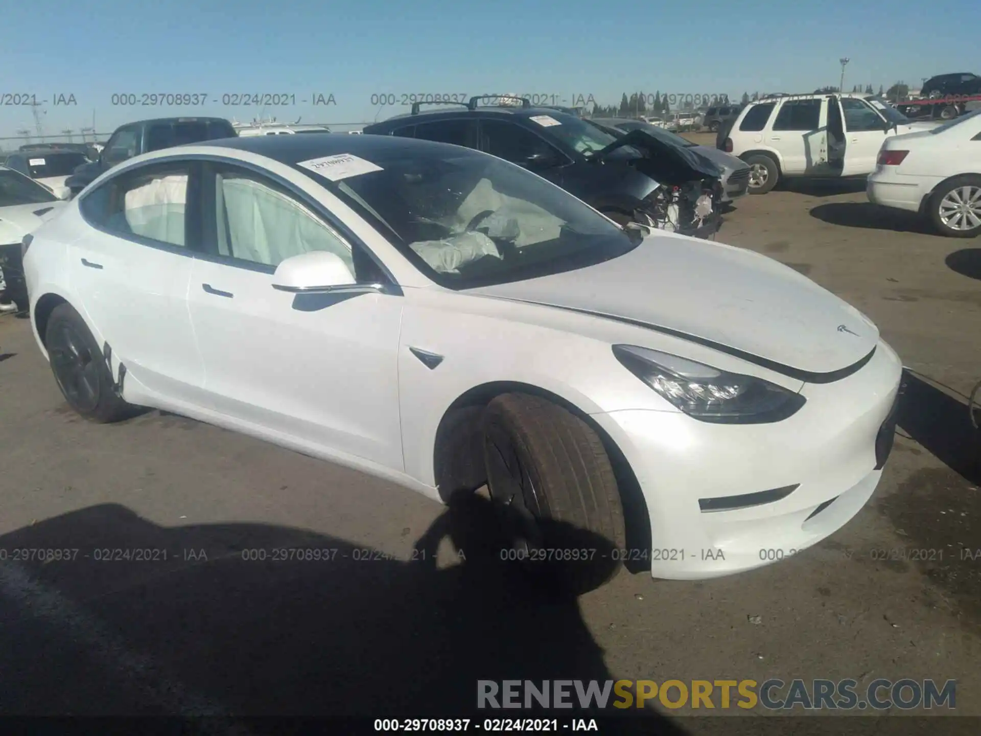 1 Photograph of a damaged car 5YJ3E1EB9LF803152 TESLA MODEL 3 2020