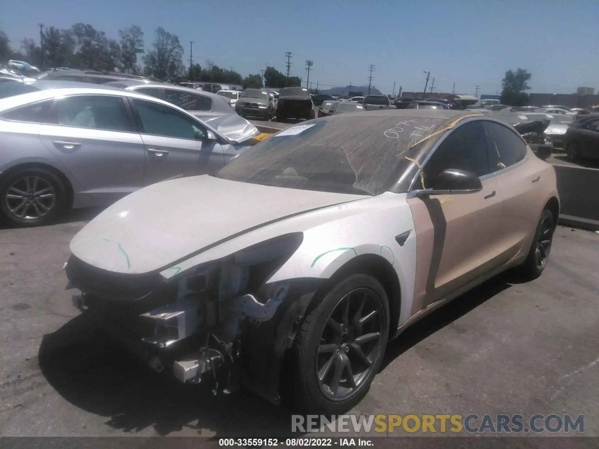 2 Photograph of a damaged car 5YJ3E1EB9LF811770 TESLA MODEL 3 2020