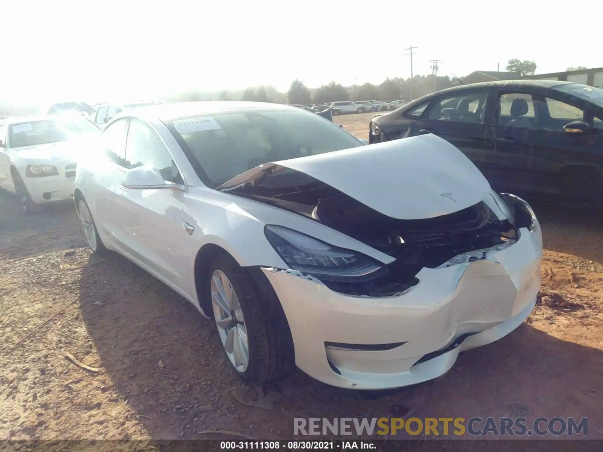 1 Photograph of a damaged car 5YJ3E1EBXLF513583 TESLA MODEL 3 2020