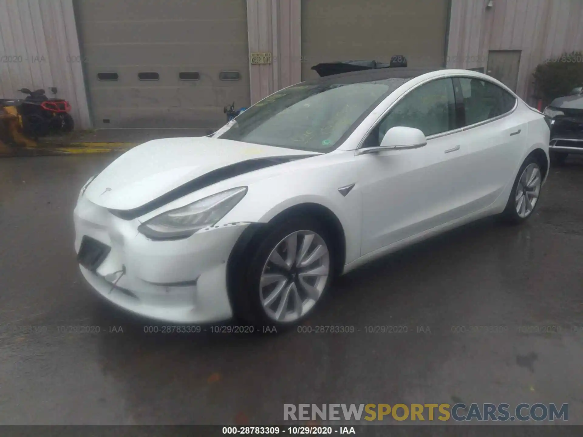 2 Photograph of a damaged car 5YJ3E1EBXLF513731 TESLA MODEL 3 2020