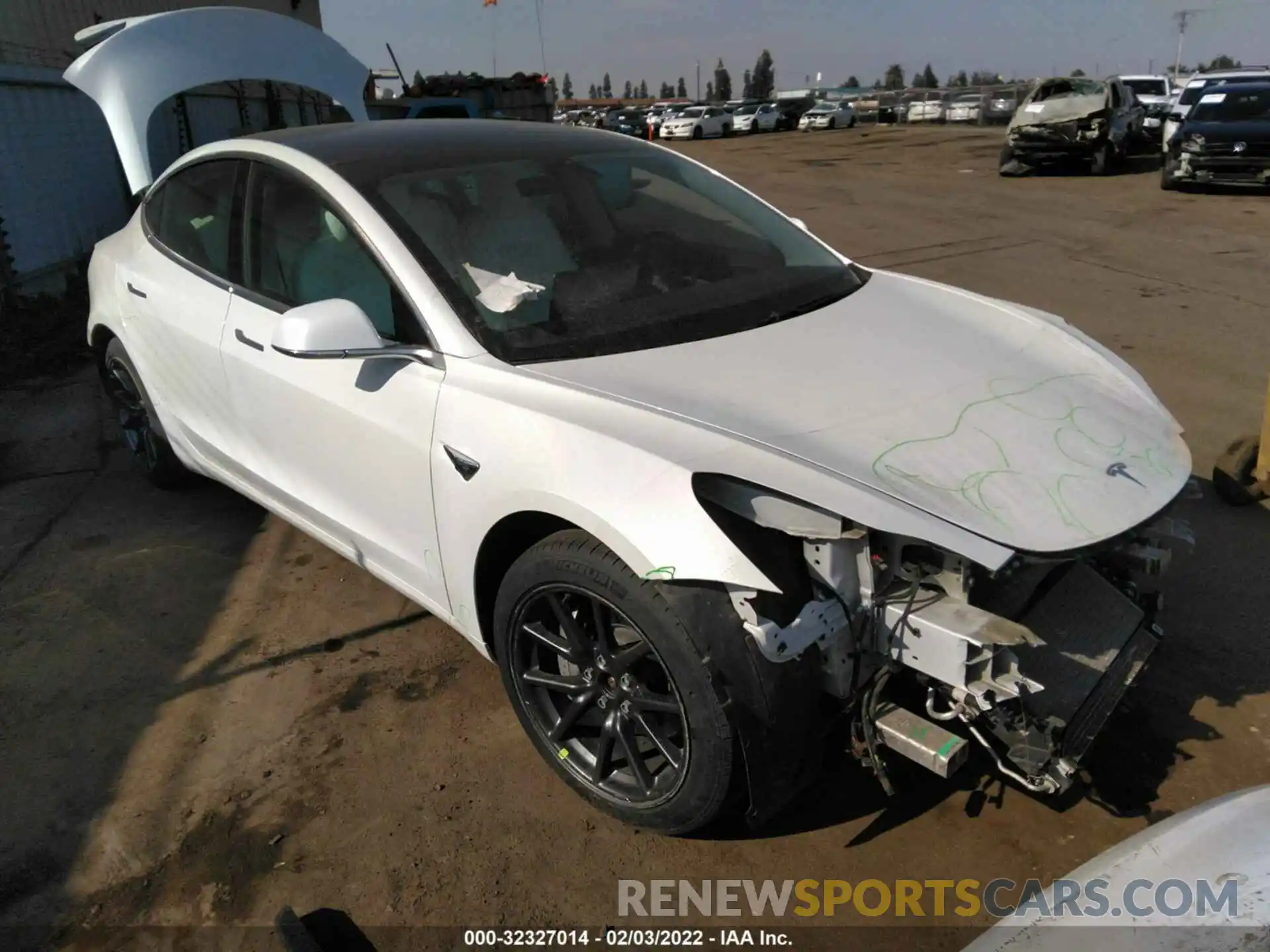 1 Photograph of a damaged car 5YJ3E1EBXLF606927 TESLA MODEL 3 2020