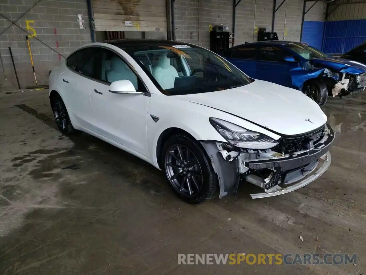 1 Photograph of a damaged car 5YJ3E1EBXLF607043 TESLA MODEL 3 2020