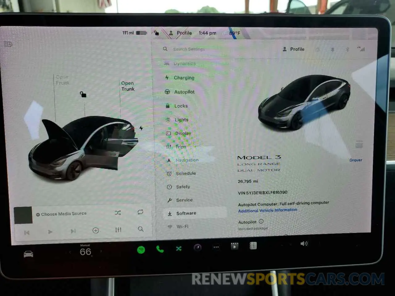 9 Photograph of a damaged car 5YJ3E1EBXLF616390 TESLA MODEL 3 2020