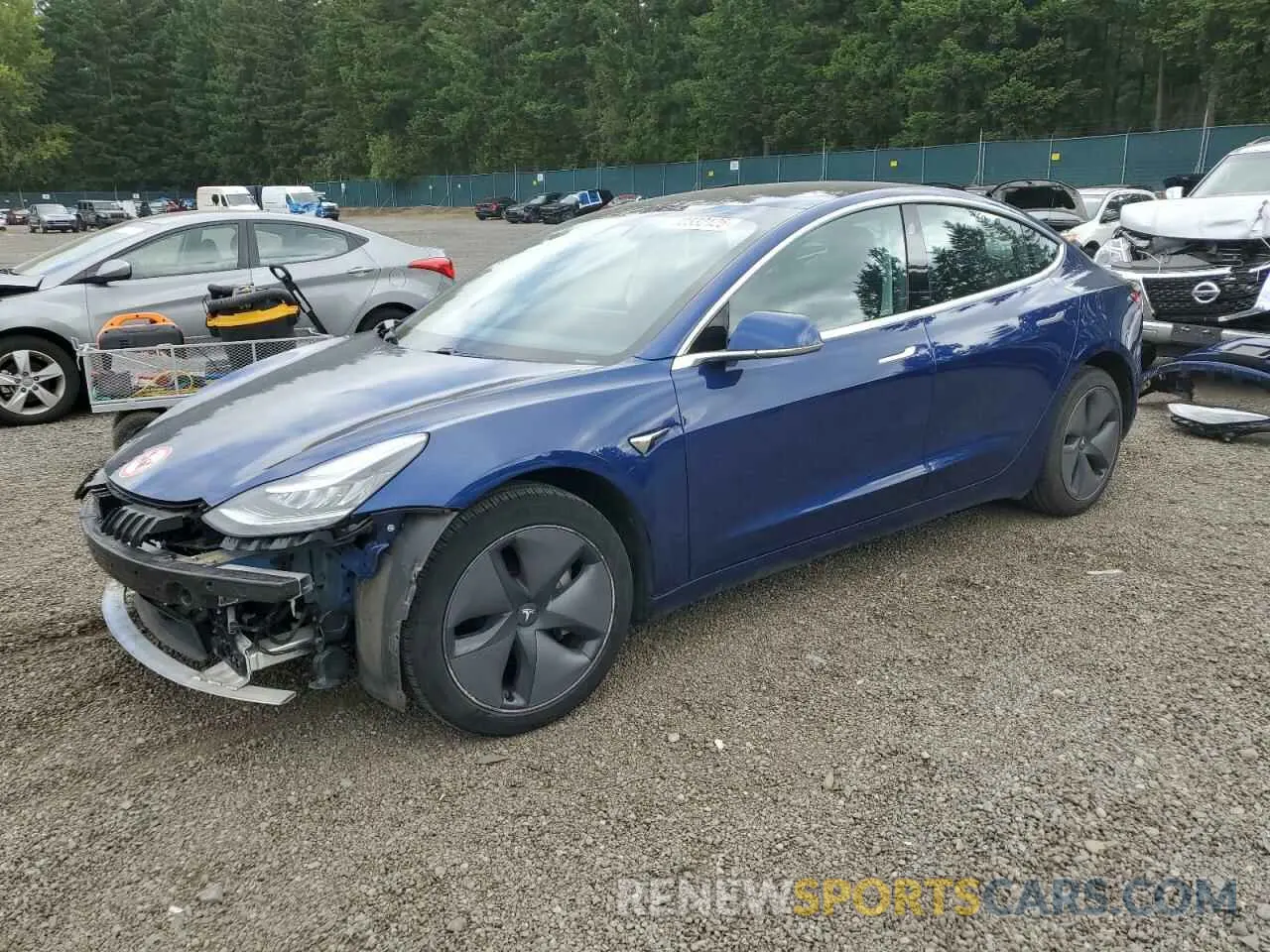 1 Photograph of a damaged car 5YJ3E1EBXLF617698 TESLA MODEL 3 2020