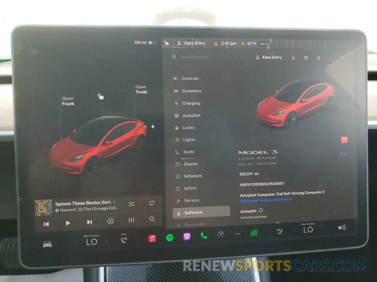 9 Photograph of a damaged car 5YJ3E1EBXLF635957 TESLA MODEL 3 2020