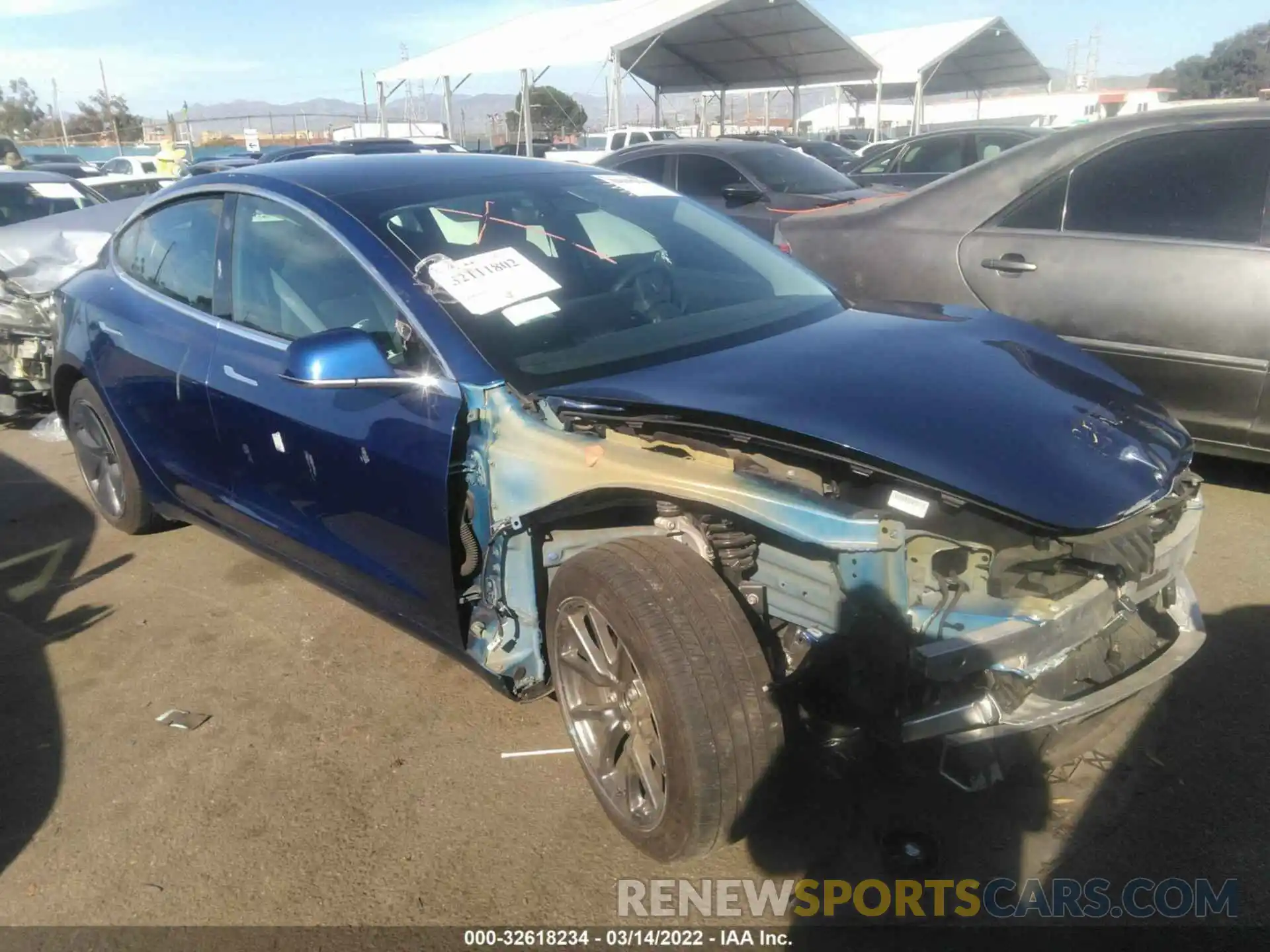 1 Photograph of a damaged car 5YJ3E1EBXLF636252 TESLA MODEL 3 2020