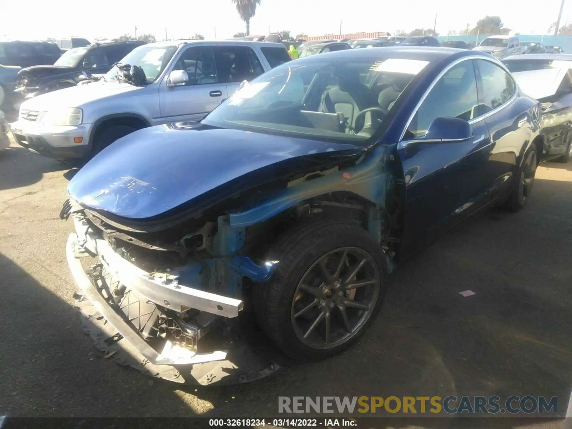 2 Photograph of a damaged car 5YJ3E1EBXLF636252 TESLA MODEL 3 2020