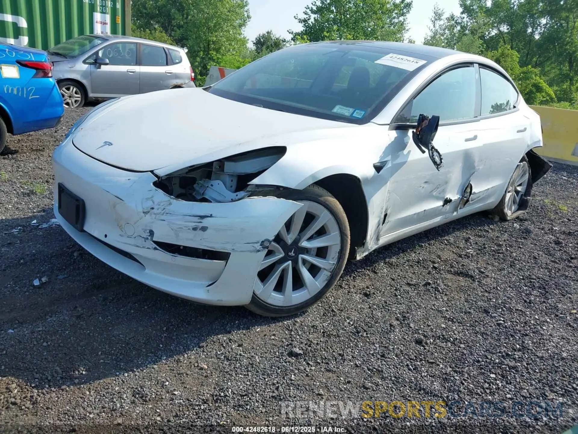 2 Photograph of a damaged car 5YJ3E1EBXLF636848 TESLA MODEL 3 2020