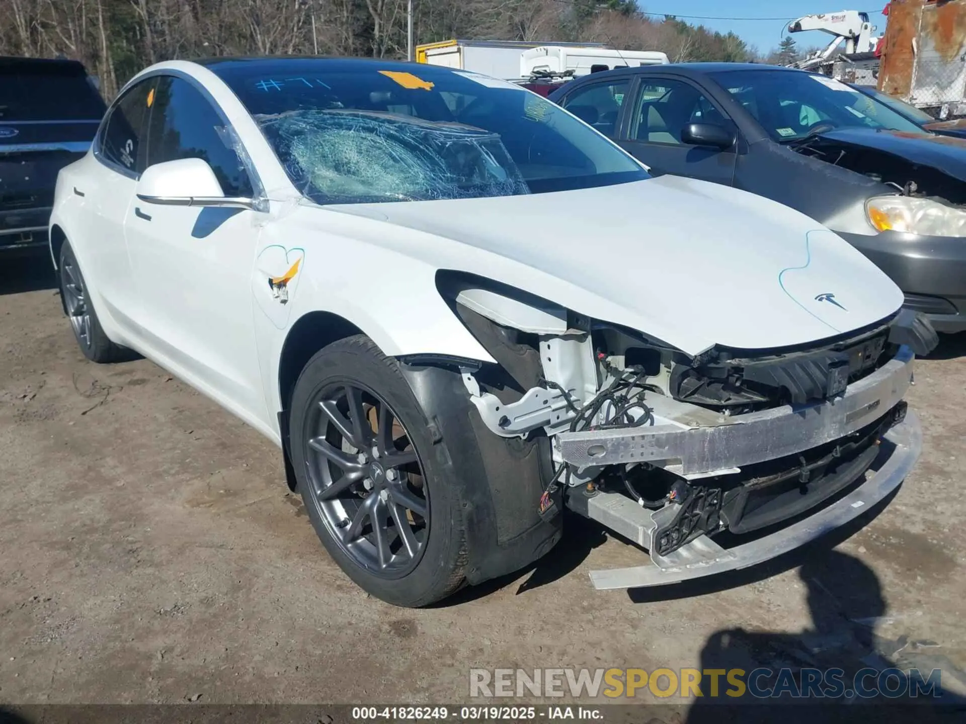 1 Photograph of a damaged car 5YJ3E1EBXLF636963 TESLA MODEL 3 2020