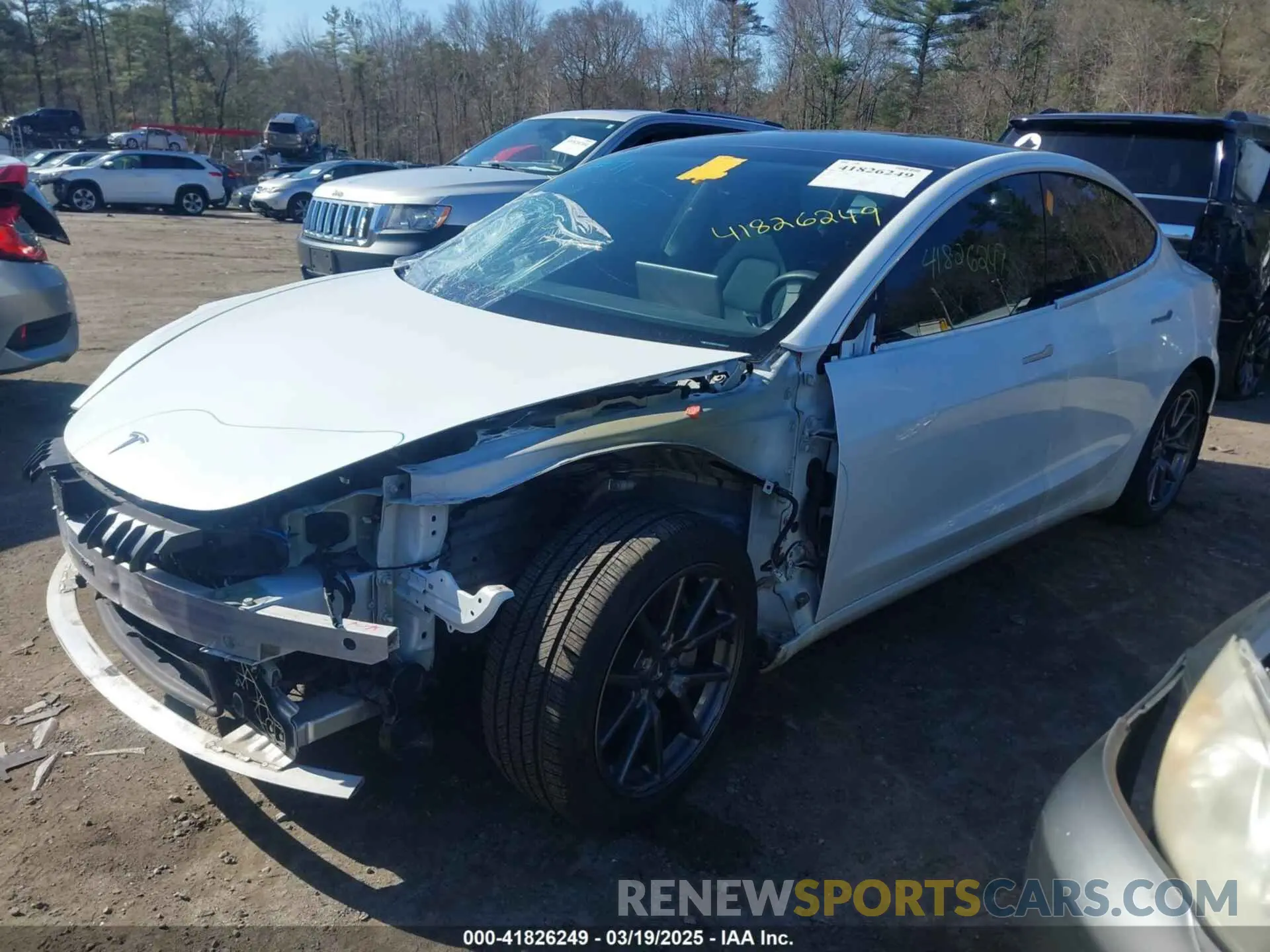 2 Photograph of a damaged car 5YJ3E1EBXLF636963 TESLA MODEL 3 2020