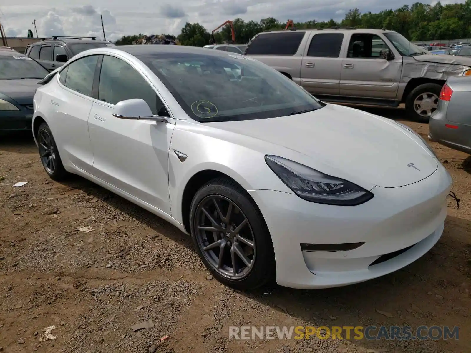 1 Photograph of a damaged car 5YJ3E1EBXLF637854 TESLA MODEL 3 2020