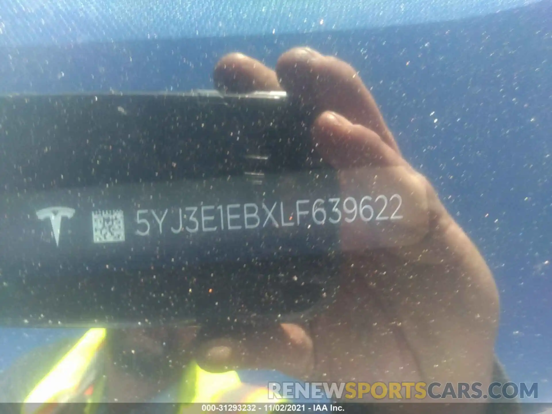 9 Photograph of a damaged car 5YJ3E1EBXLF639622 TESLA MODEL 3 2020