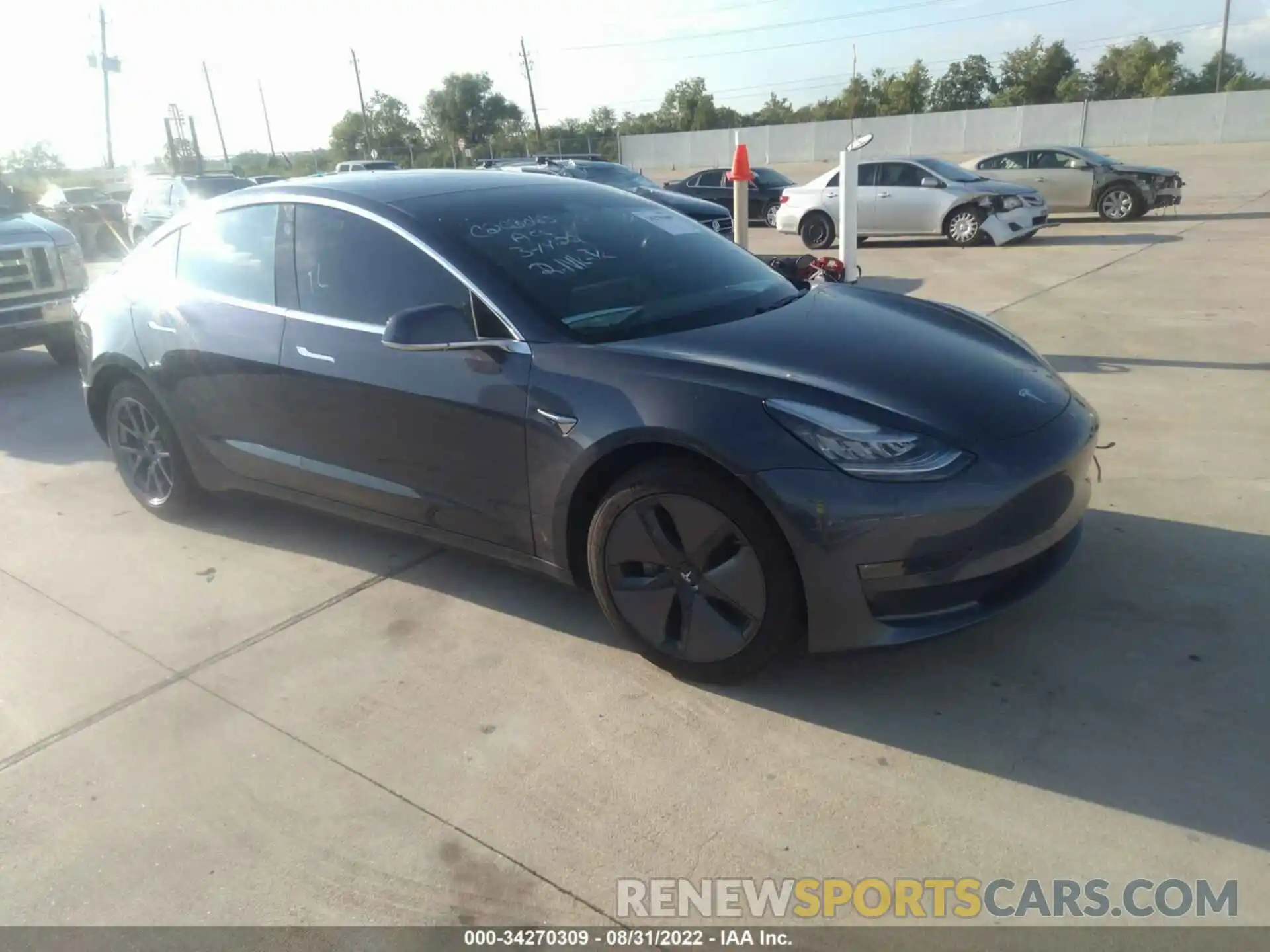 1 Photograph of a damaged car 5YJ3E1EBXLF647543 TESLA MODEL 3 2020