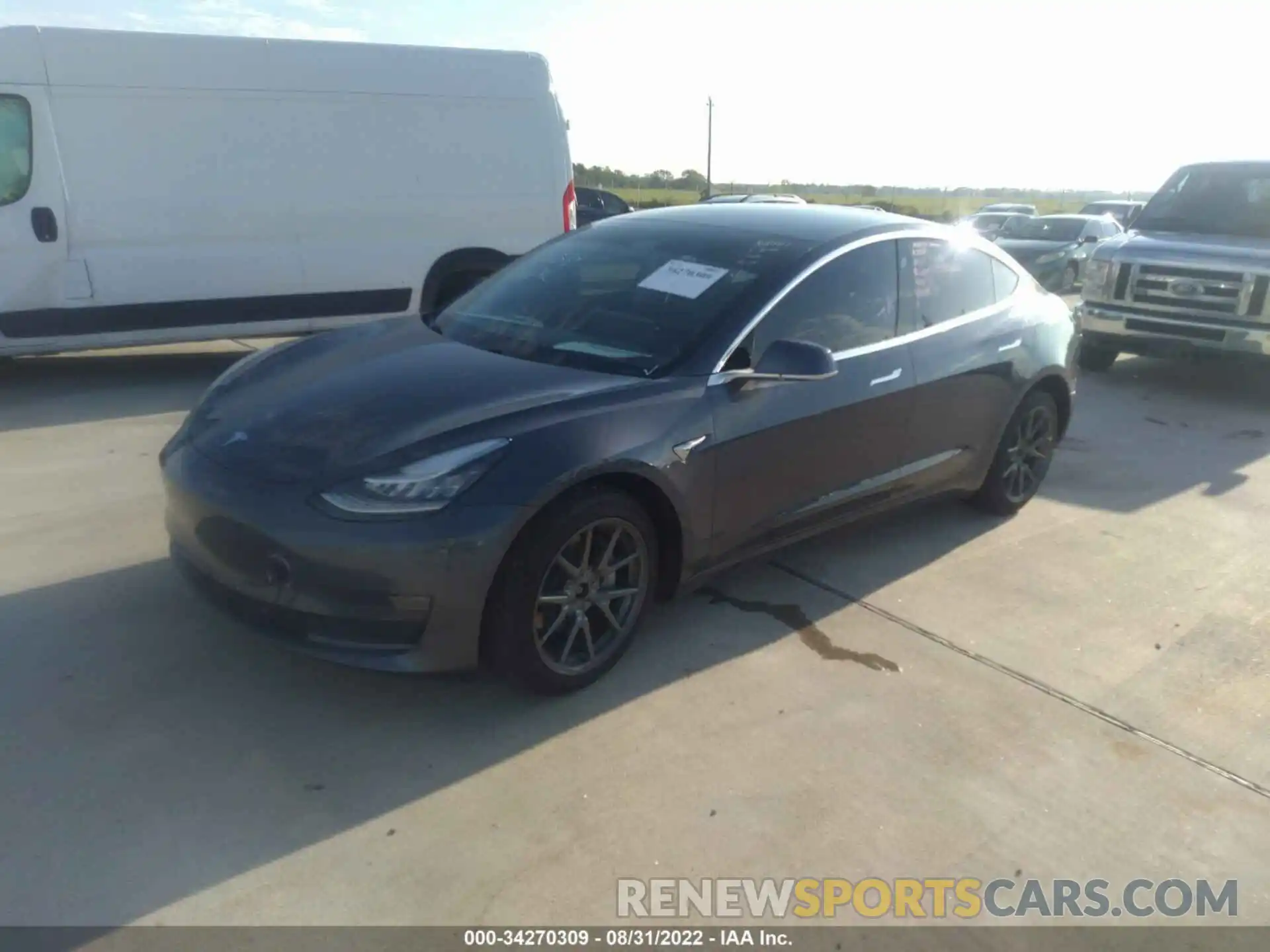 2 Photograph of a damaged car 5YJ3E1EBXLF647543 TESLA MODEL 3 2020