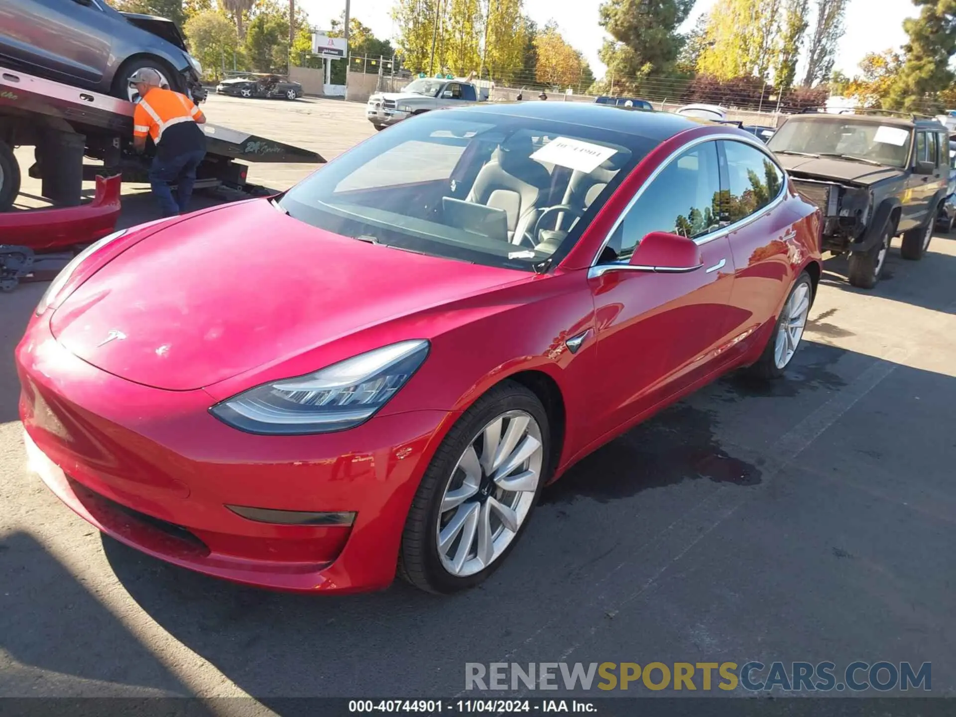2 Photograph of a damaged car 5YJ3E1EBXLF651026 TESLA MODEL 3 2020