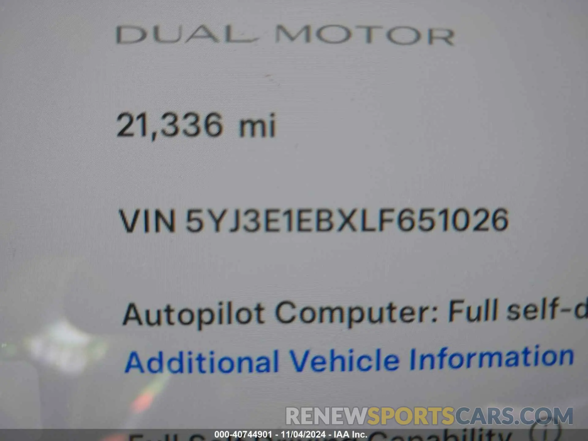 9 Photograph of a damaged car 5YJ3E1EBXLF651026 TESLA MODEL 3 2020