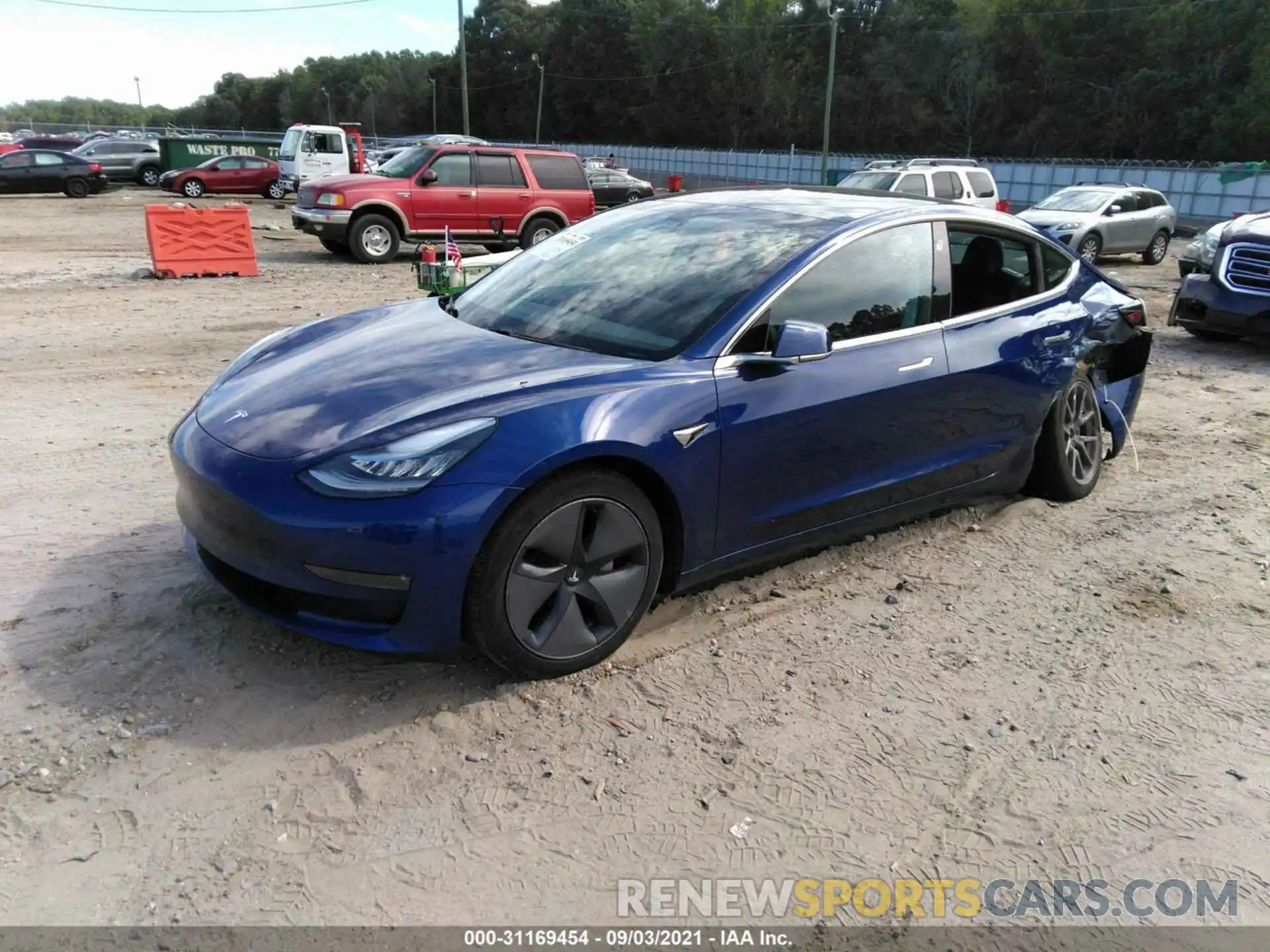 2 Photograph of a damaged car 5YJ3E1EBXLF664634 TESLA MODEL 3 2020