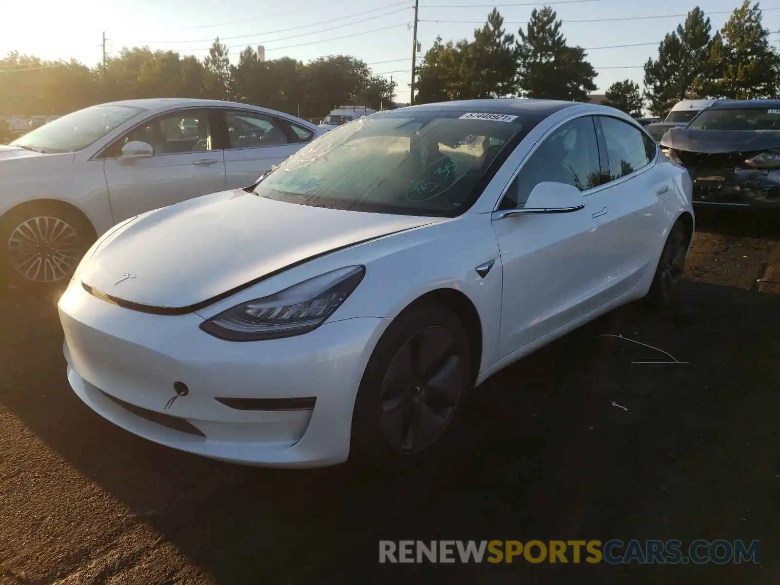 2 Photograph of a damaged car 5YJ3E1EBXLF665346 TESLA MODEL 3 2020