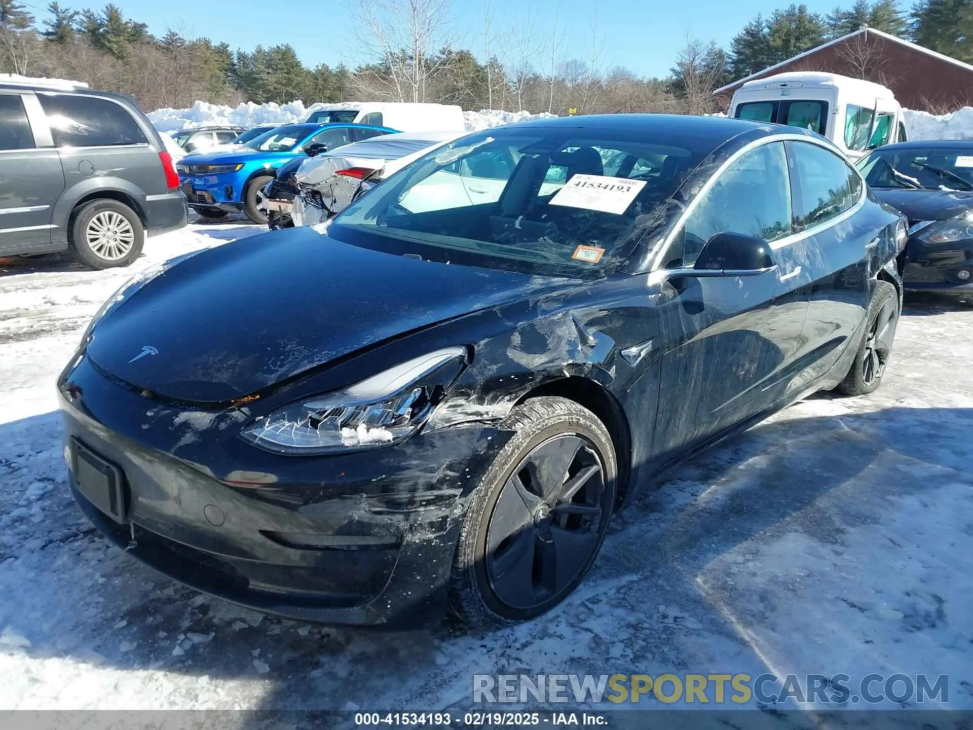 2 Photograph of a damaged car 5YJ3E1EBXLF710463 TESLA MODEL 3 2020