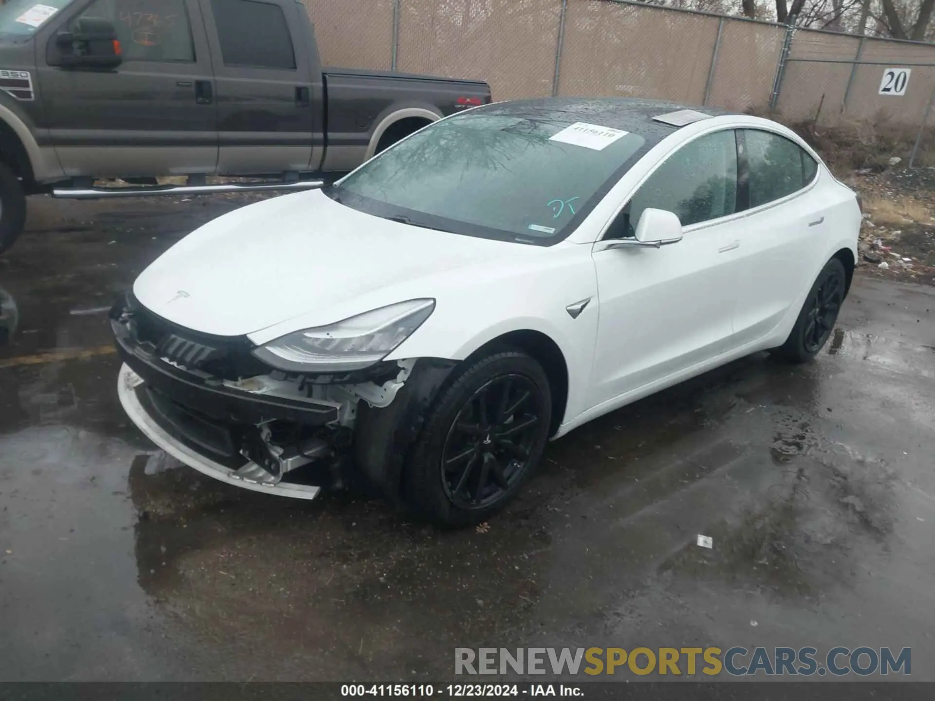 2 Photograph of a damaged car 5YJ3E1EBXLF711483 TESLA MODEL 3 2020