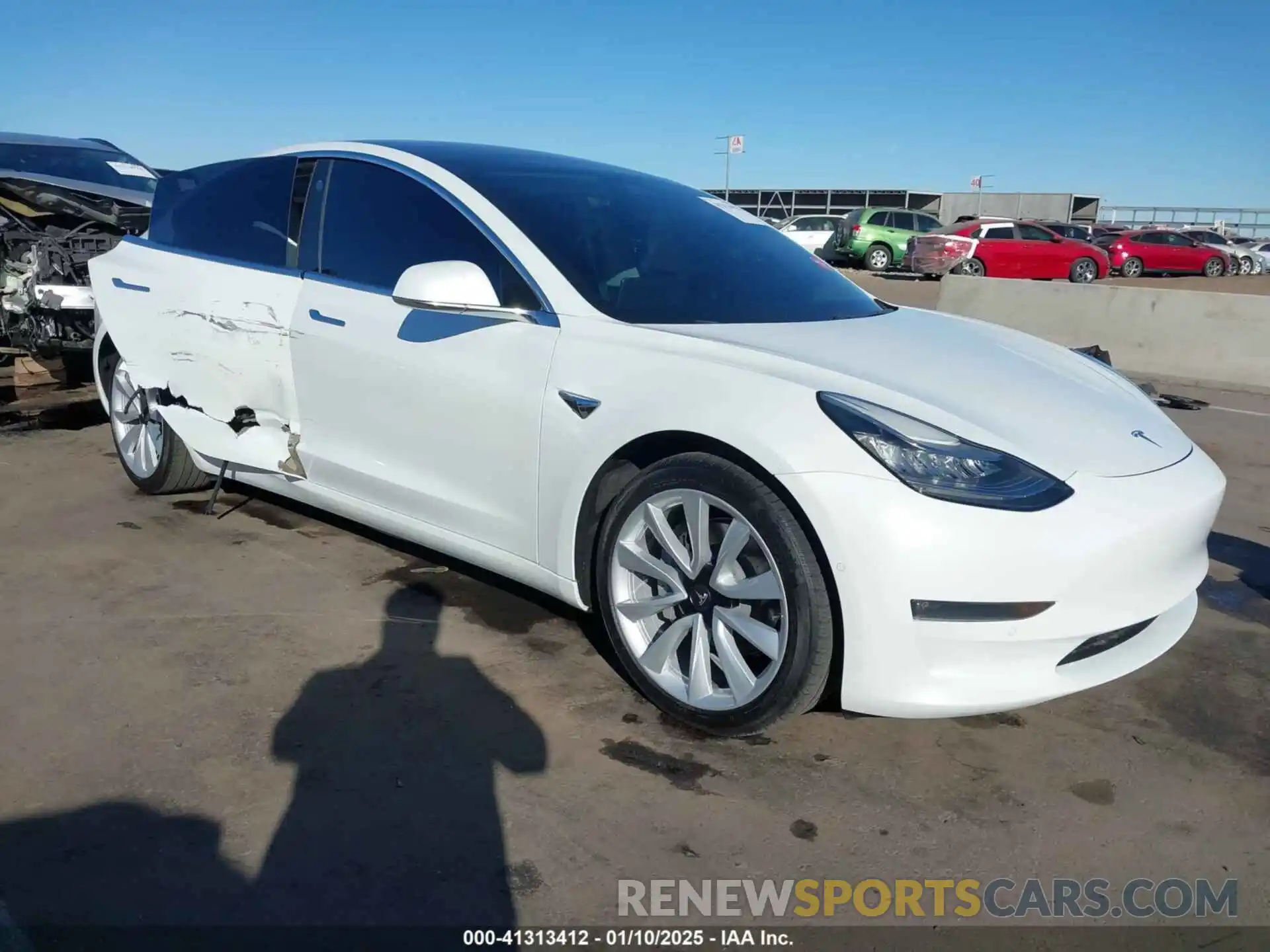 1 Photograph of a damaged car 5YJ3E1EBXLF713024 TESLA MODEL 3 2020