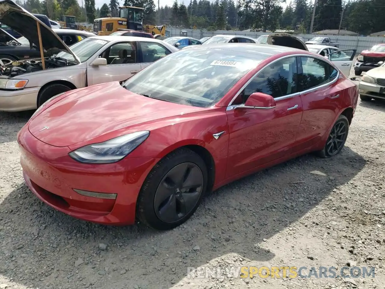 1 Photograph of a damaged car 5YJ3E1EBXLF800874 TESLA MODEL 3 2020