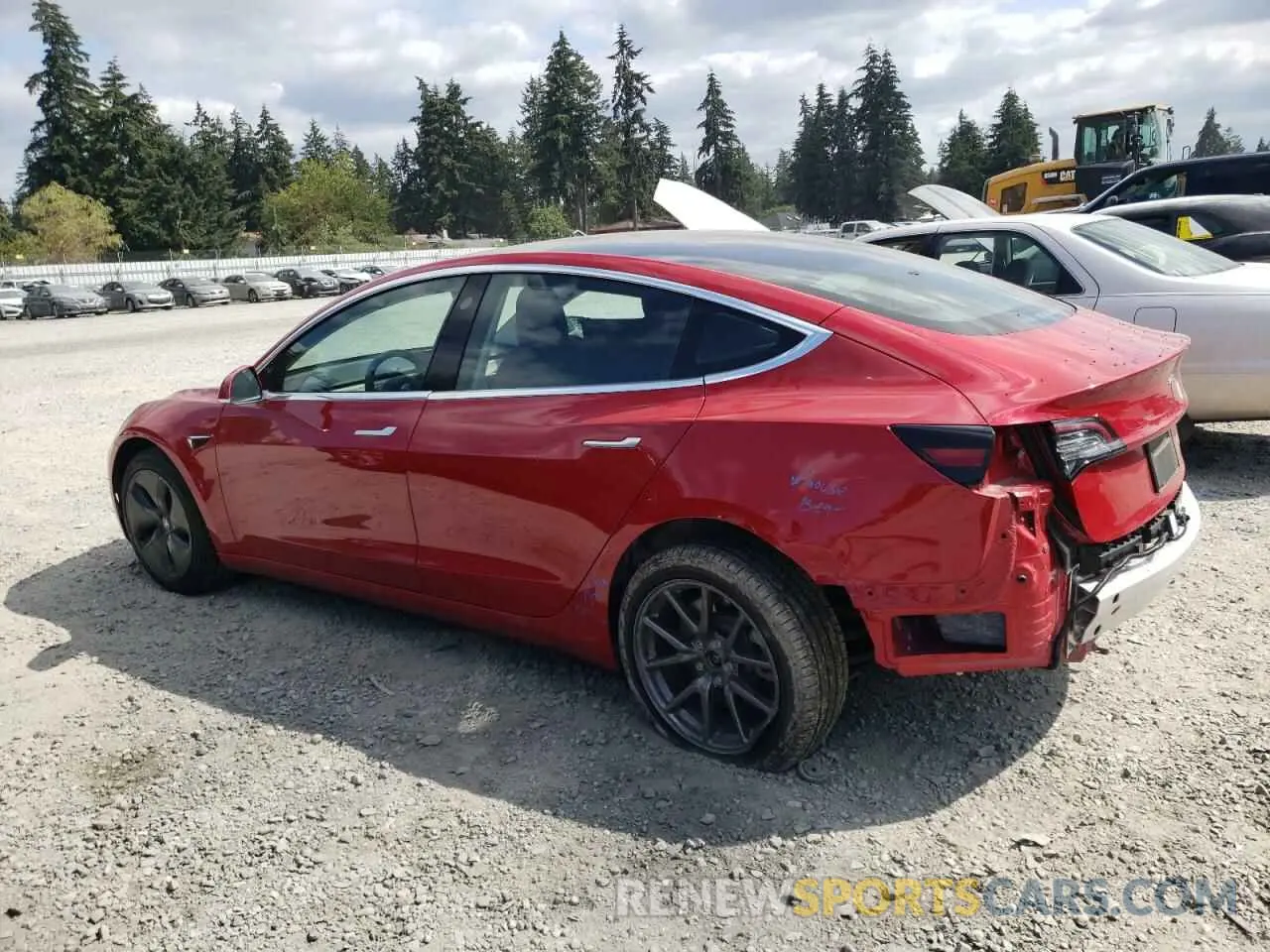 2 Photograph of a damaged car 5YJ3E1EBXLF800874 TESLA MODEL 3 2020