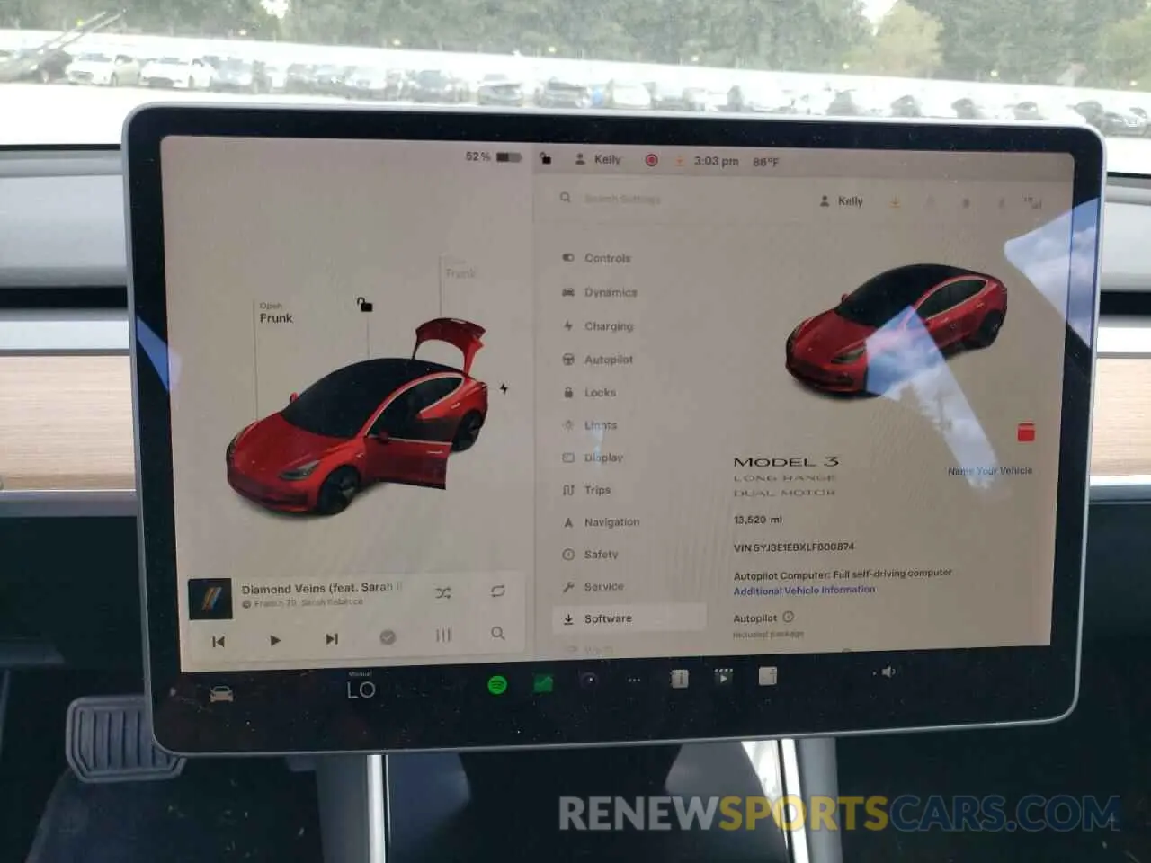 9 Photograph of a damaged car 5YJ3E1EBXLF800874 TESLA MODEL 3 2020