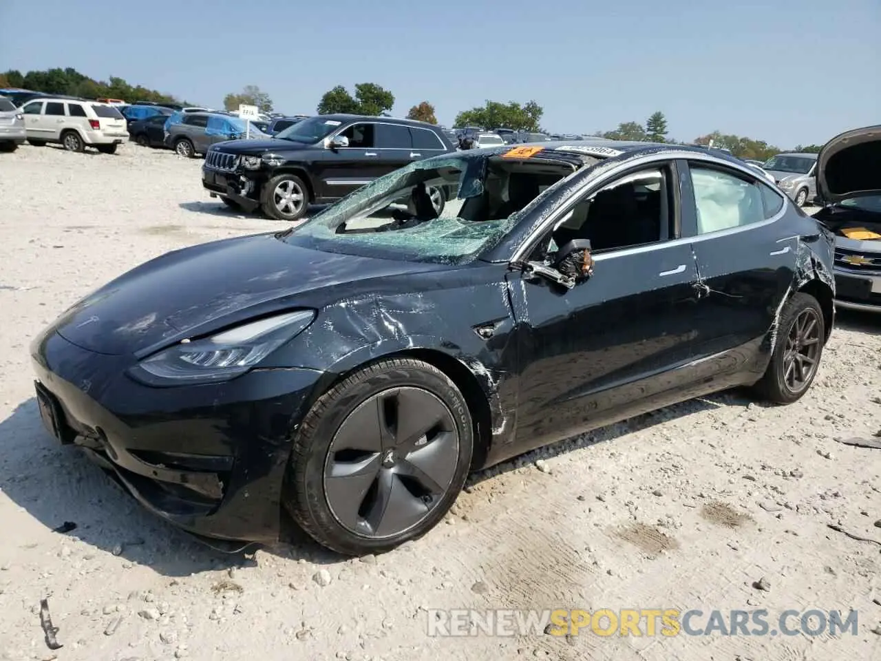 1 Photograph of a damaged car 5YJ3E1EBXLF802916 TESLA MODEL 3 2020
