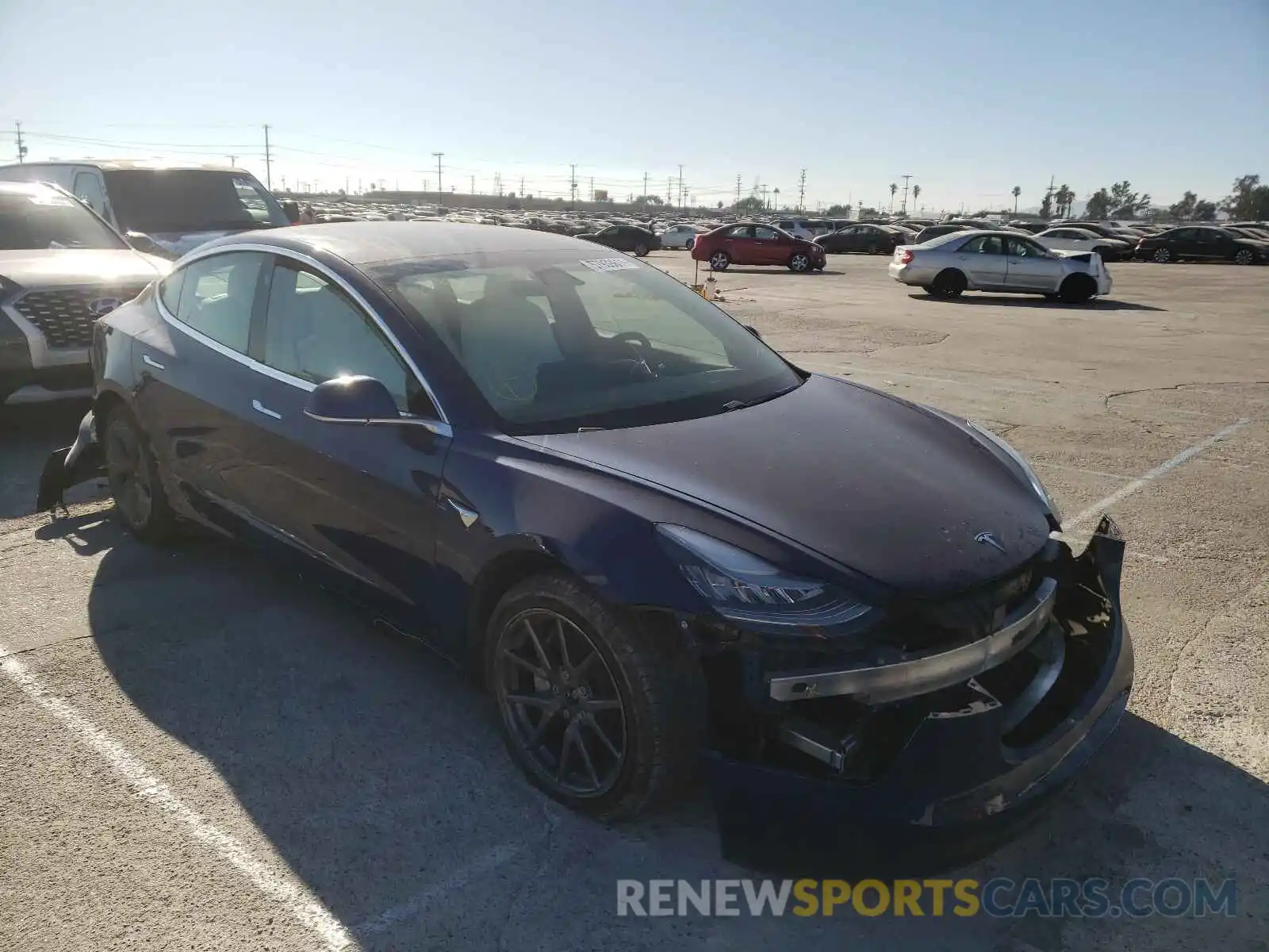 1 Photograph of a damaged car 5YJ3E1EBXLF806674 TESLA MODEL 3 2020