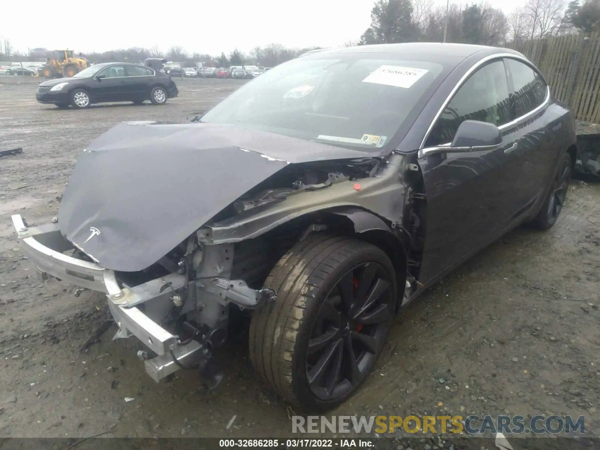 2 Photograph of a damaged car 5YJ3E1EC0LF721190 TESLA MODEL 3 2020