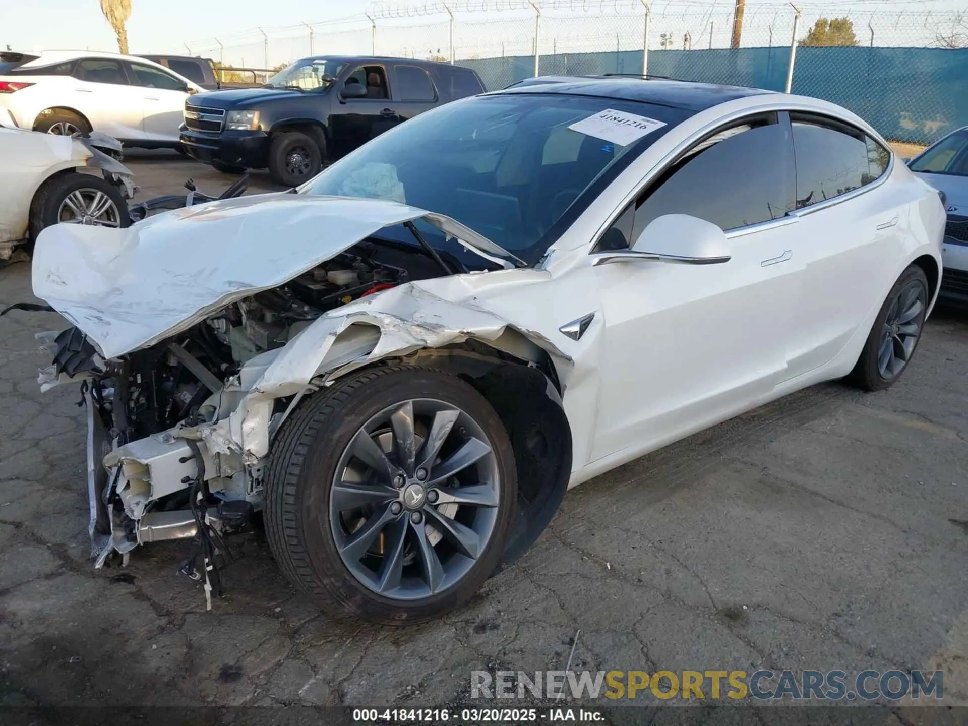 2 Photograph of a damaged car 5YJ3E1EC1LF602516 TESLA MODEL 3 2020