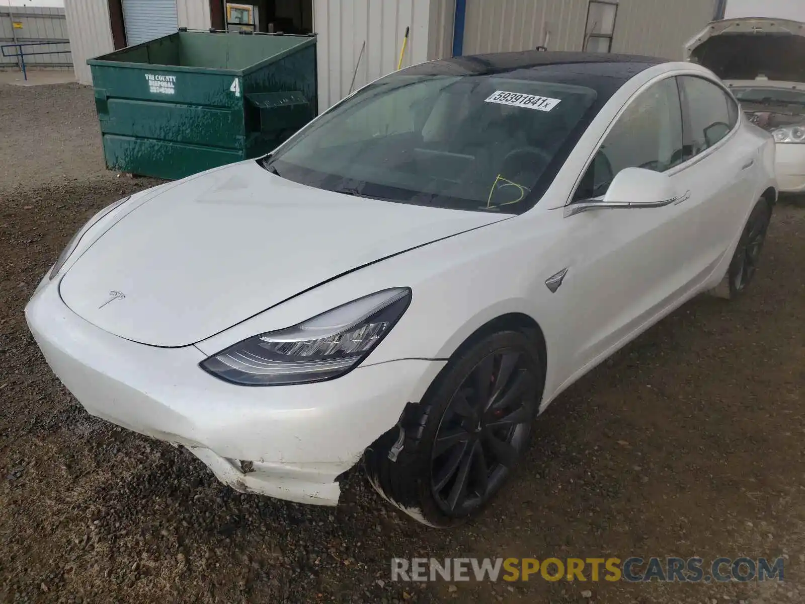 2 Photograph of a damaged car 5YJ3E1EC1LF623883 TESLA MODEL 3 2020