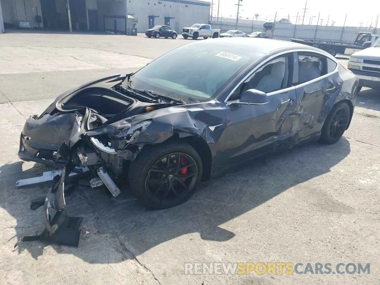 1 Photograph of a damaged car 5YJ3E1EC1LF669567 TESLA MODEL 3 2020