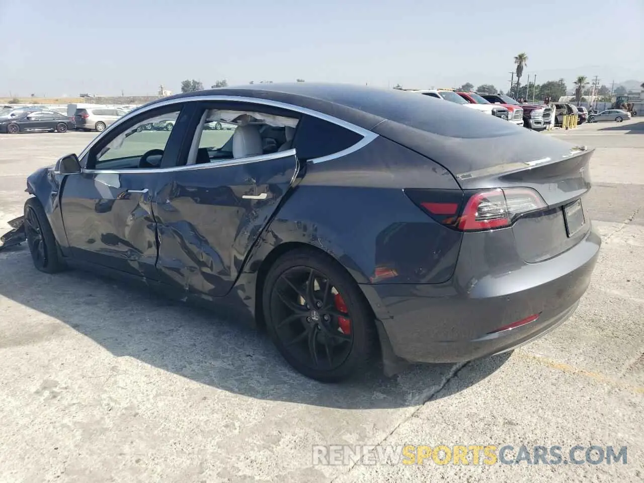 2 Photograph of a damaged car 5YJ3E1EC1LF669567 TESLA MODEL 3 2020