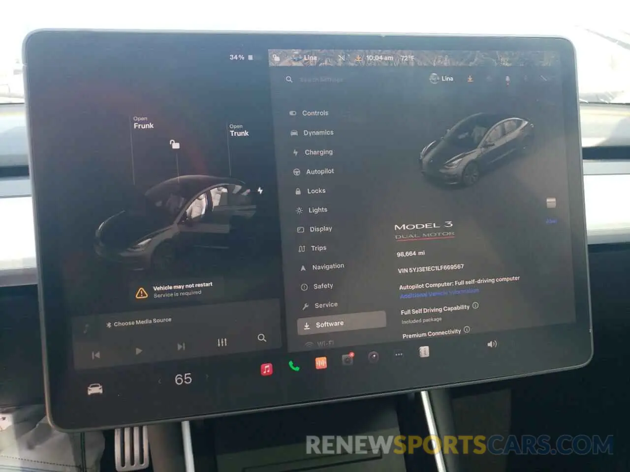9 Photograph of a damaged car 5YJ3E1EC1LF669567 TESLA MODEL 3 2020