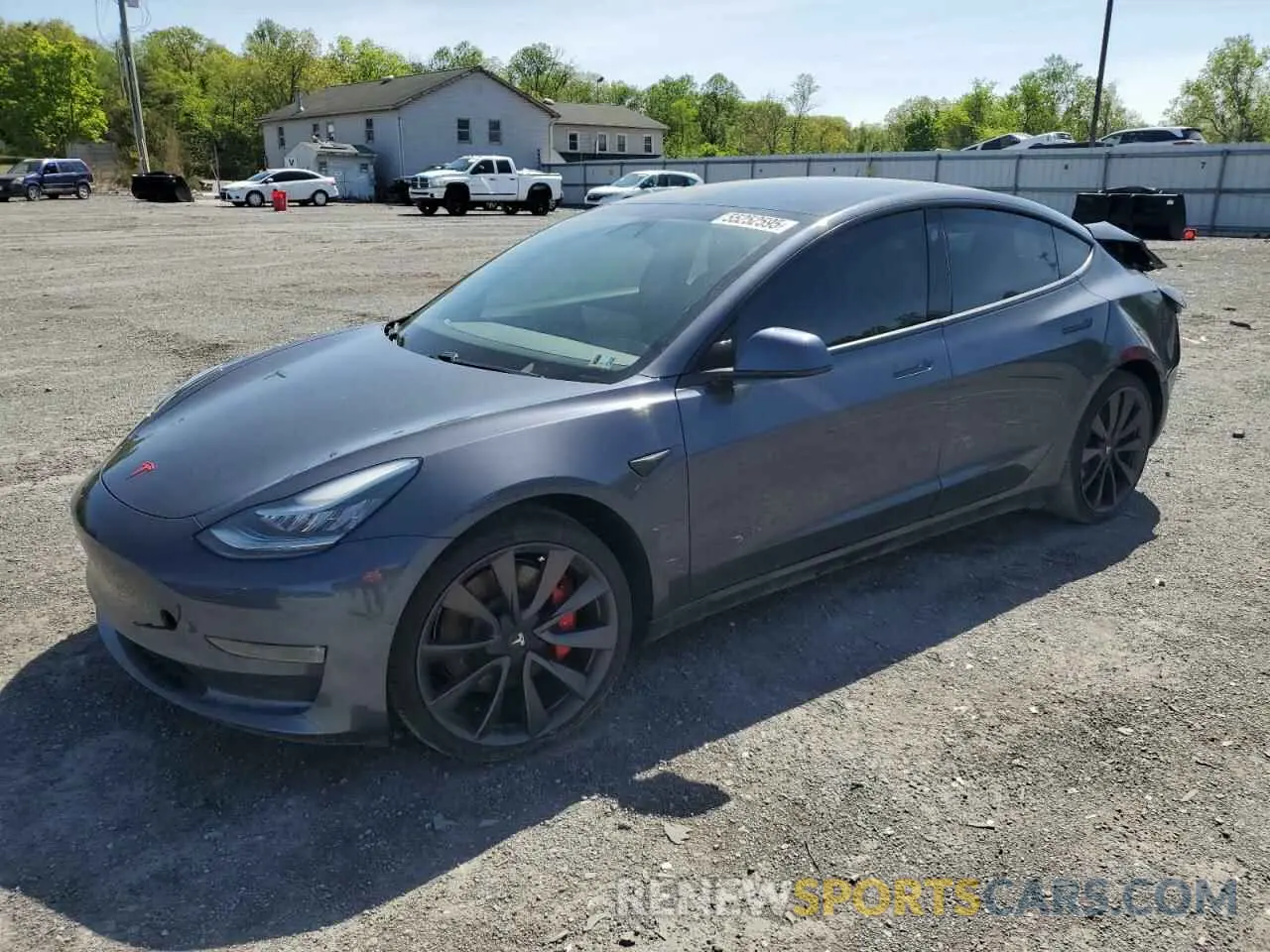 1 Photograph of a damaged car 5YJ3E1EC1LF713406 TESLA MODEL 3 2020