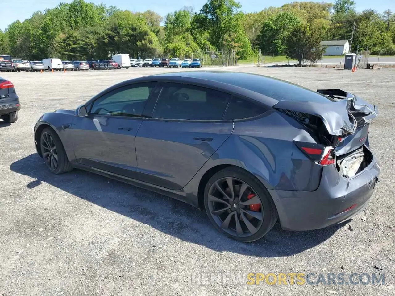 2 Photograph of a damaged car 5YJ3E1EC1LF713406 TESLA MODEL 3 2020