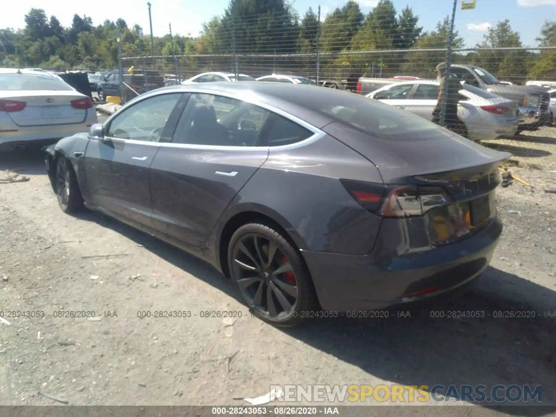 3 Photograph of a damaged car 5YJ3E1EC1LF736166 TESLA MODEL 3 2020