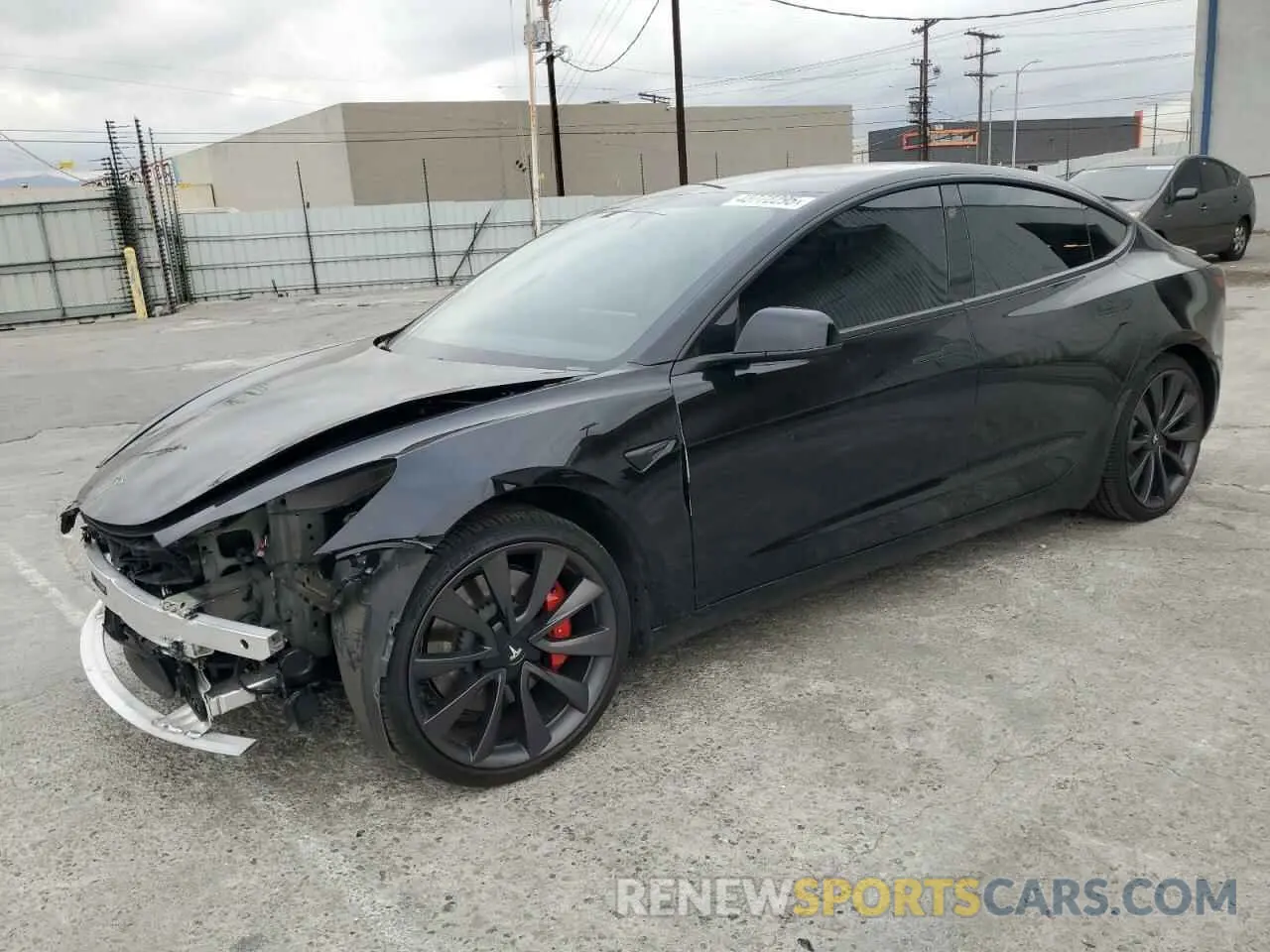 1 Photograph of a damaged car 5YJ3E1EC1LF746843 TESLA MODEL 3 2020
