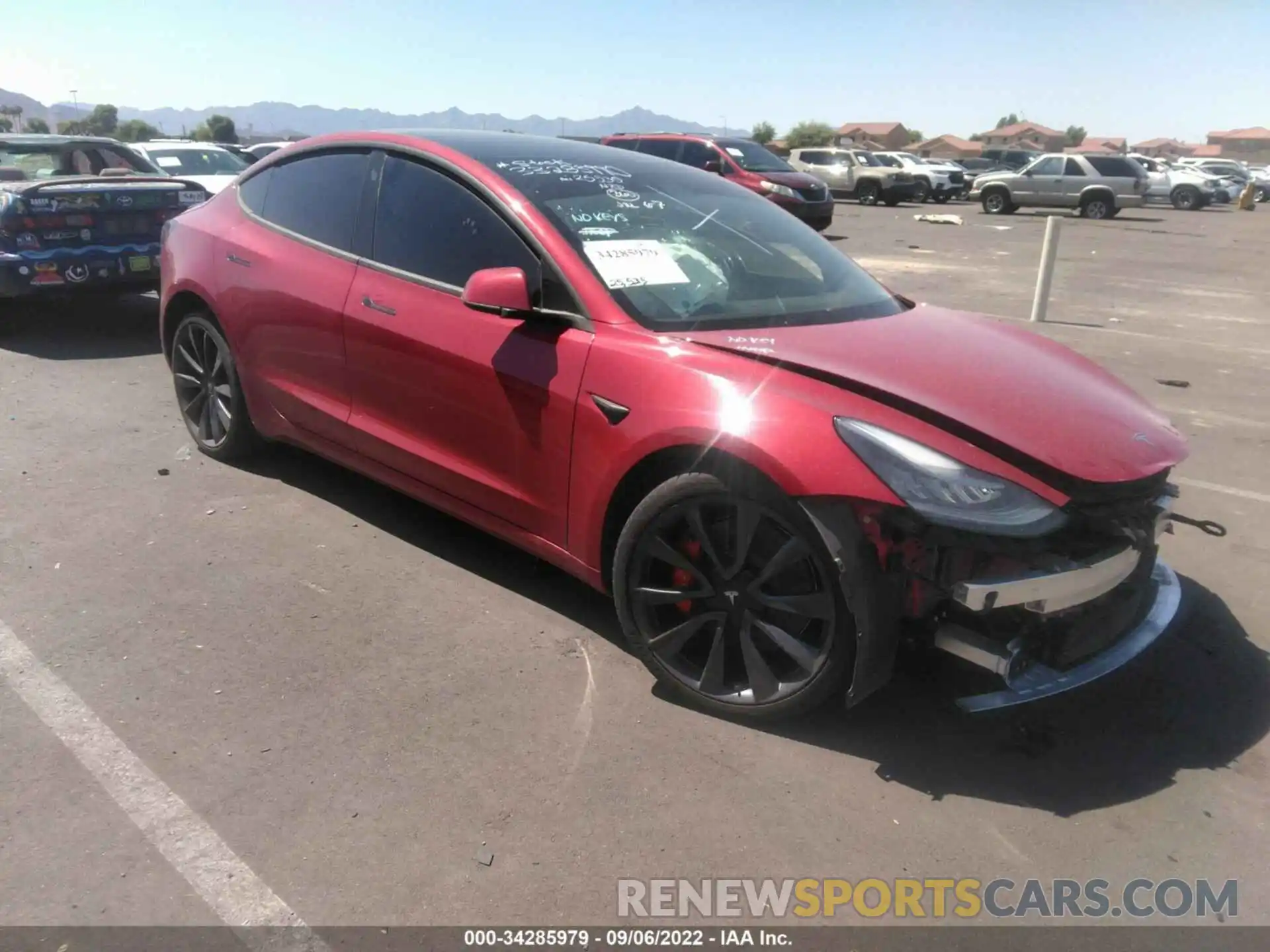 1 Photograph of a damaged car 5YJ3E1EC1LF800156 TESLA MODEL 3 2020