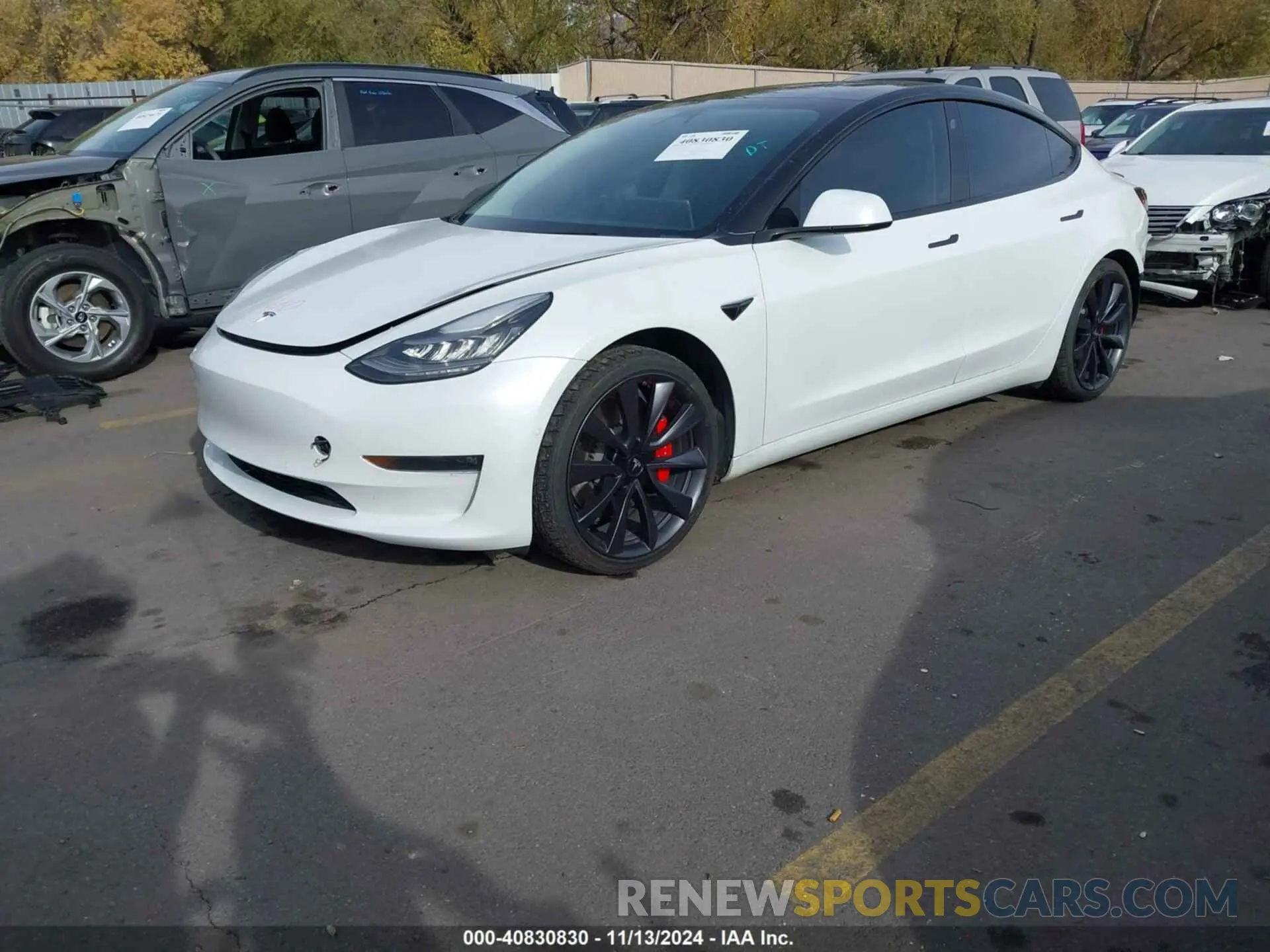 2 Photograph of a damaged car 5YJ3E1EC1LF807866 TESLA MODEL 3 2020