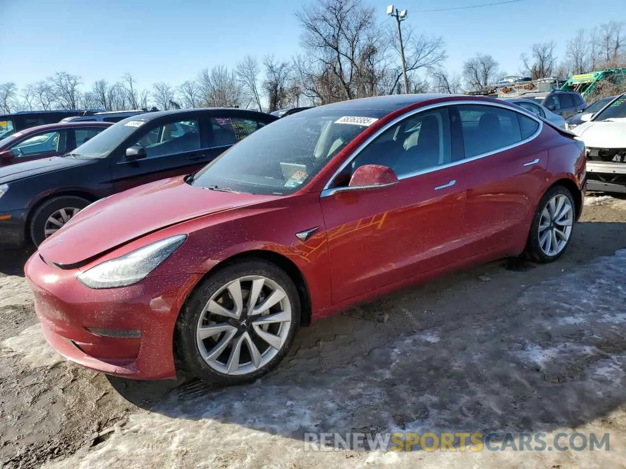 1 Photograph of a damaged car 5YJ3E1EC2LF586763 TESLA MODEL 3 2020