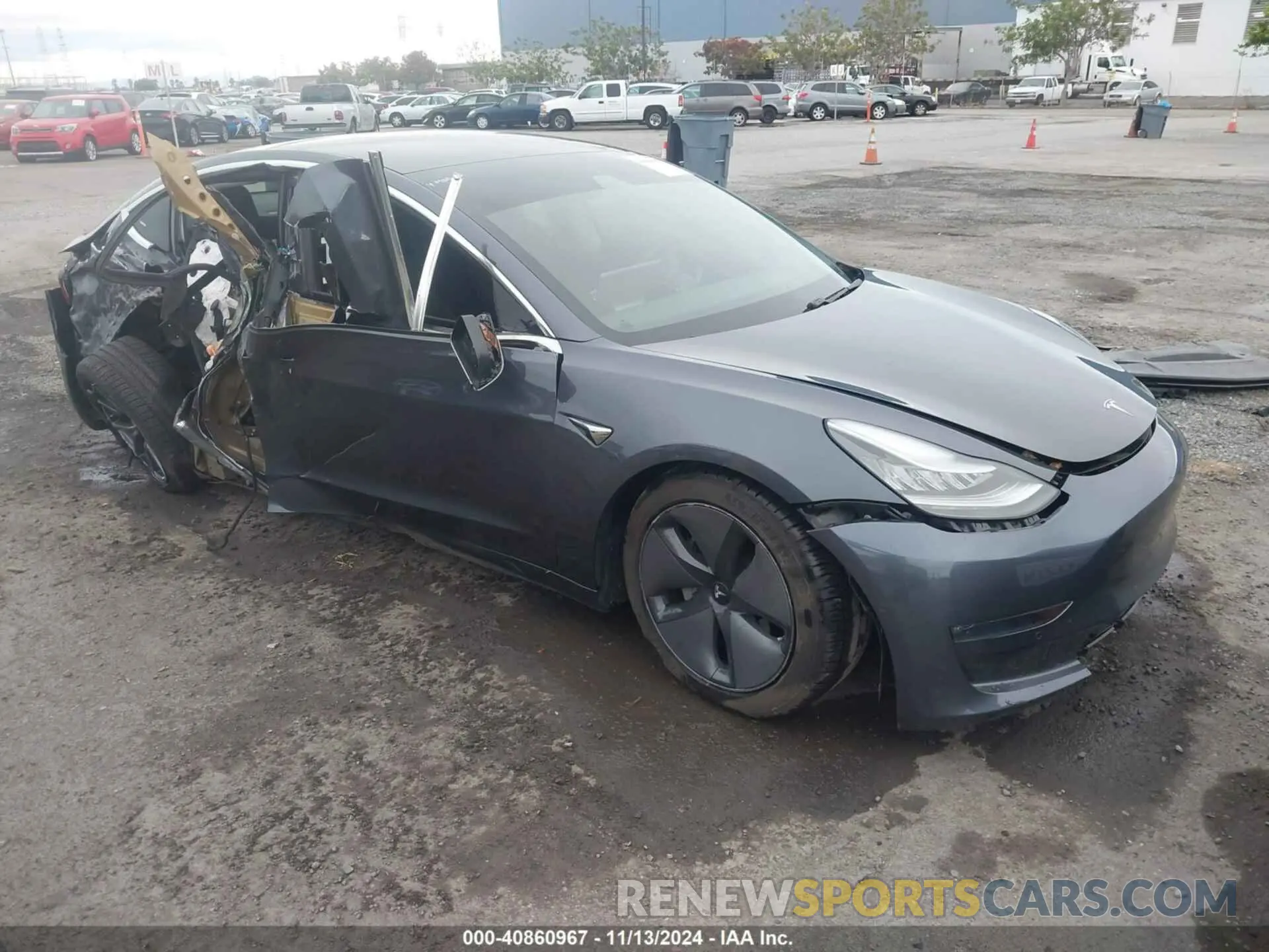 1 Photograph of a damaged car 5YJ3E1EC2LF601732 TESLA MODEL 3 2020