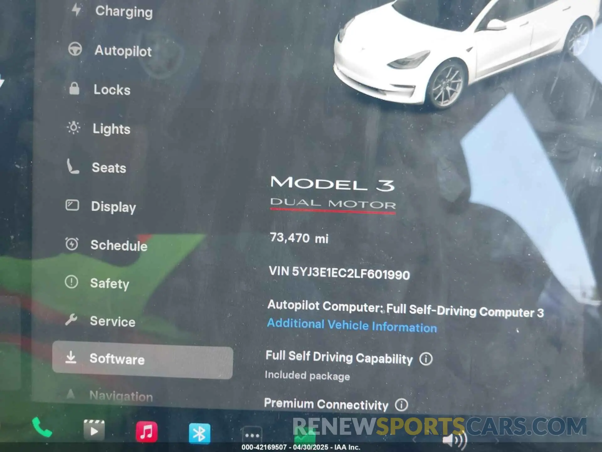 7 Photograph of a damaged car 5YJ3E1EC2LF601990 TESLA MODEL 3 2020