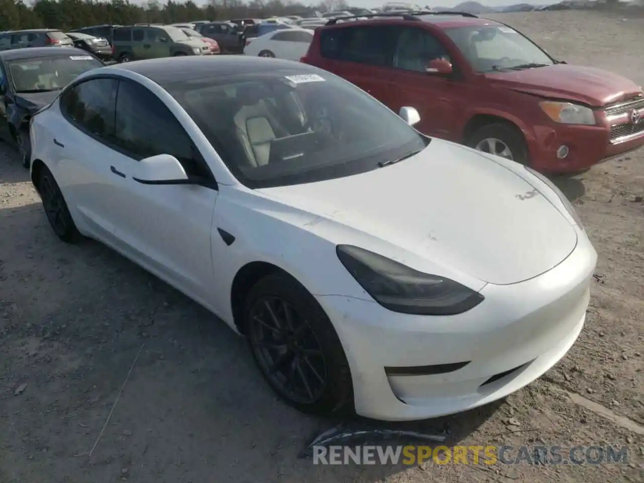 1 Photograph of a damaged car 5YJ3E1EC2LF602668 TESLA MODEL 3 2020