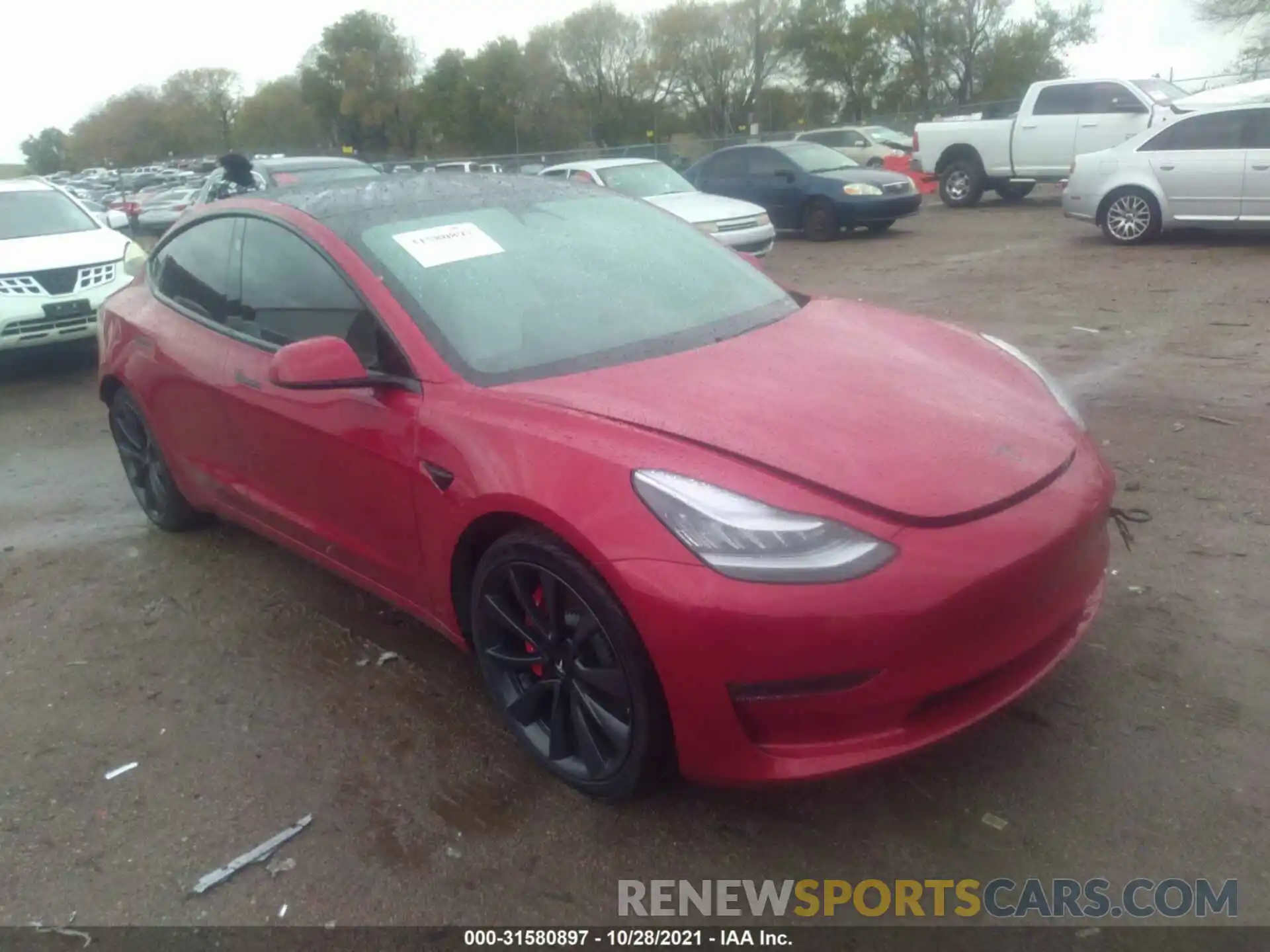 1 Photograph of a damaged car 5YJ3E1EC2LF603447 TESLA MODEL 3 2020