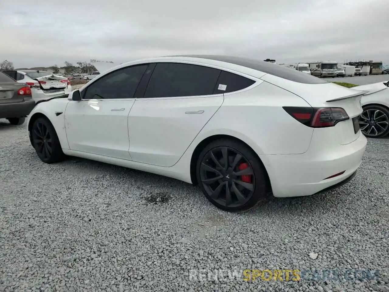 2 Photograph of a damaged car 5YJ3E1EC2LF624654 TESLA MODEL 3 2020